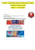 TEST BANK for Understanding Anatomy and Physiology 3rd Edition by Gale Sloan Thompson&comma; Verified Chapters 1 - 25&comma; Complete Newest Version