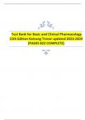 (Download Copy of) Test Bank for Basic and Clinical Pharmacology 15th Edition Katzung Trevor latest Update