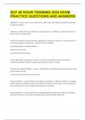 DCF 40 HOUR TRAINING 2024 EXAM PRACTICE QUESTIONS AND ANSWERS&vert;GUARANTEED SUCCESS