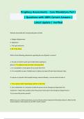 Prophecy Assessments - Core Mandatory Part I &vert; Questions with 100&percnt; Correct Answers &vert; Latest Update &vert; Verified