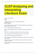 CLEP Analyzing and Interpreting Literature Exam