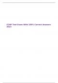 CCHP Test Exam With 100% Correct Answers 2023