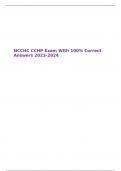NCCHC CCHP Exam With 100&percnt; Correct Answers 2023-2024