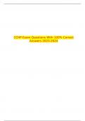 CCHP Exam Questions With 100&percnt; Correct Answers 2023-2024