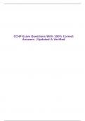 CCHP Exam Questions With 100&percnt; Correct Answers &vert; Updated & Verified