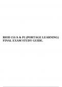 BIOD 151/A & P1 (PORTAGE LEARNING) FINAL EXAM STUDY GUIDE. 