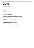 OCR A Level English Language H470/02 JUNE 2023 MARK SCHEME: Dimensions of linguistic variation
