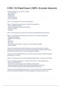 COSC 153 Final Exam 2 &lpar;100&percnt; Accurate Answers&rpar;&period; 