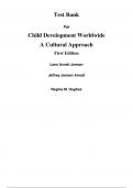 Test Bank For Child Development Worldwide A Cultural Approach 1st Edition by Lene Arnett Jensen (All Chapters, 100% original verified, A+ Grade)
