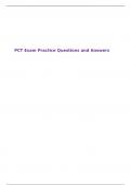 PCT Exam Practice Questions and Answers