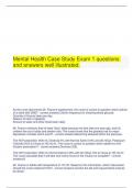  Mental Health Case Study Exam 1 questions and answers well illustrated&period;