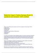  Maternity Case 5&colon; Fatime Sanogo &lpar;Exam 2&rpar; questions and answers 100&percnt; verified&period;