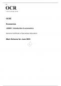 OCR GCSE &lpar;9&ndash;1&rpar; Economics J205&sol;01 JUNE 2023 MARK SCHEME&colon; Introduction to Economics