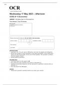 OCR GCSE (9–1) Economics J205/01 JUNE 2023 QUESTION PAPER: Introduction to Economics