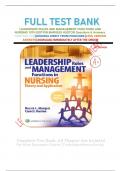 FULL TEST BANK LEADERSHIP ROLES AND MANAGEMENT FUNCTIONS AND NURSING 10TH EDITION MARQUIS HUSTON Questions & Answers.