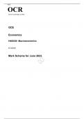 OCR A Level Economics H460/02 JUNE 2023 MARK SCHEME: Macroeconomics