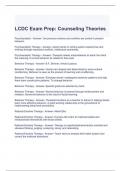 LCDC Exam Prep Counseling Theories