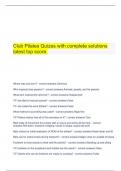 Club Pilates Quizes with complete solutions latest top score&period;