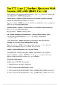 NUR 172 Final Exam 2 Questions With Answers 2023&sol;2024 &lpar;100&percnt; Correct&rpar;