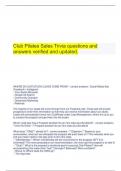 Club Pilates Sales Trivia questions and answers verified and updated&period;