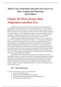 Chapter 20: Work, Energy, Body Temperature and Heat Loss  Martin Caon Examination Questions and Answers in Basic Anatomy and Physiology  Third Edition