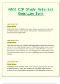 NACE CIP Study Material Question Bank; All Correct & Verified