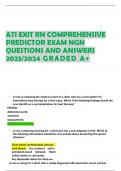 ATI EXIT RN COMPREHENSIVE PREDICTOR EXAM NGN  QUESTIONS AND ANSWERS 2023/2024 GRADED A+