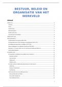 Sociaal Werk: samenvatting BBO (Bestuur, Beleid en Organisatie van het werkveld) // 2e jaar // 1e semester