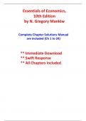 Solutions For Essentials of Economics, 10th Edition Mankiw (All Chapters included)
