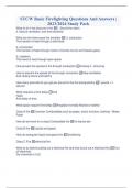 STCW Basic Firefighting Questions And Answers &vert; 2023&sol;2024 Study Pack