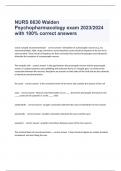 NURS 6630 Psychopharmacology Final Exam 2023 /2024