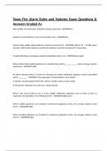 Texas Fire Alarm Rules and Statutes Exam Questions & Answers Graded A+