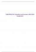 CNIM PRACTICE: Questions and Answers 2023-2024 Graded (A+)
