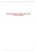 AACN AGACNP Exam Review With 100% Correct Answers
