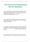 ATI Proctored Fundamentals Review Questions 2023/2024