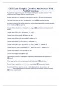 CHT Exam Complete Questions And Answers With Verified Solutions