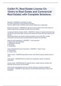 Colibri FL Real Estate License Ch&period; 1&lpar;Intro to Real Estate and Commercial Real Estate&rpar; with Complete Solutions&period;