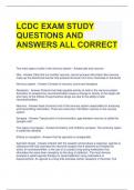 LCDC EXAM STUDY QUESTIONS AND ANSWERS ALL CORRECT 