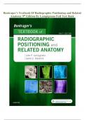 Bontrager’s Textbook Of Radiographic Positioning and Related Anatomy 9th Edition By Lampignano Full Test Bank | Q&A (Graded A+) | Best 2023