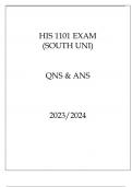 HIS 1101 EXAM ( SOUTH UNI ) QNS & ANS 20232024 HISTORY COLONIAL TO 1865