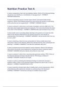 Nutrition Practice Test A 2023 ACTUAL EXAM PAPER