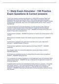 1 - State Exam Simulator - 150 Practice  Exam Questions & Correct answers 