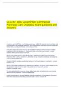  CLG 001 DoD Government Commercial Purchase Card Overview Exam questions and answers.