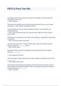 PHTLS Post Test 9th Questions And Answers 