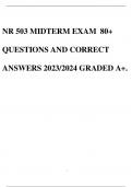 NR 503 MIDTERM EXAM 80+ QUESTIONS AND CORRECT ANSWERS 2023/2024 GRADED A+.