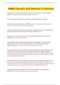 AMNH Genetic and Genomic in Nursing &vert; Questions with 100&percnt; Correct Answers &vert; Latest Update 2024 &vert; Verified