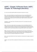 AAPC - Chapter 18 Review Exam, AAPC Chapter 18 Pathology Laboratory 2023/2024 verified to pass