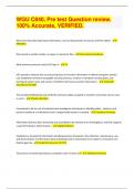 WGU C840&comma; Pre test Question review&period; 100&percnt; Accurate&comma; VERIFIED &vert; 33 Pages