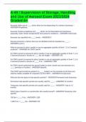 A-49 &sol; Supervision of Storage&comma; Handling and Use of Aerosol Exam 2023&sol;2024 Graded A&plus;