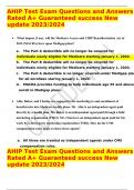AHIP HEALTHCARE 101 Section Questions - Medicare Course Module 2 – Final attempt 1 Q&A new update 2023 Rated A+